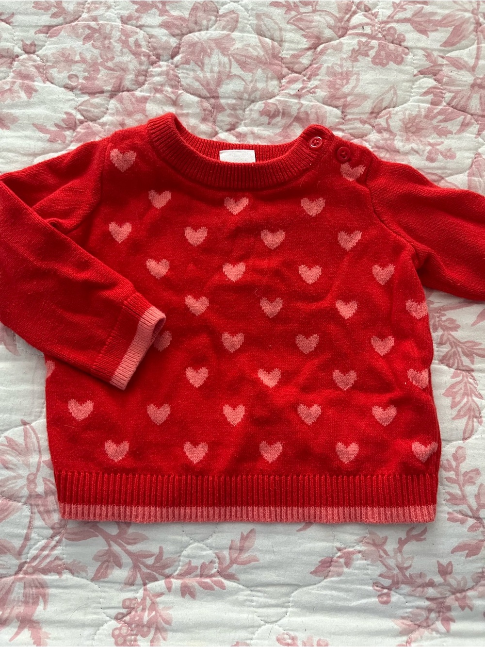 Baby Gap Heart Pattern Crewneck Sweater
